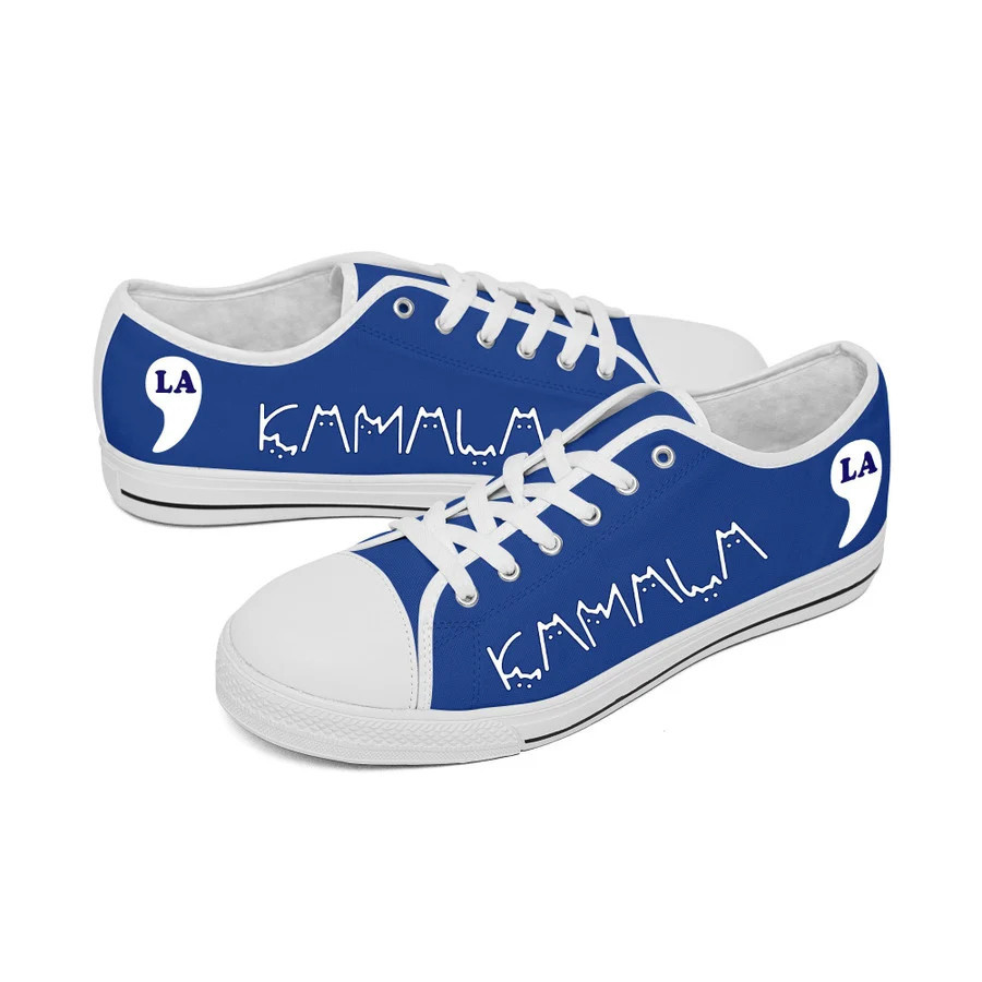 Kamala Low Top Shoes Comma La Shoes Democrat Merch Gifts For Kamala Supporters Kamala Low Top Shoes Comma La Shoes Democrat Merch Gifts For Kamala Supporters - Image 1