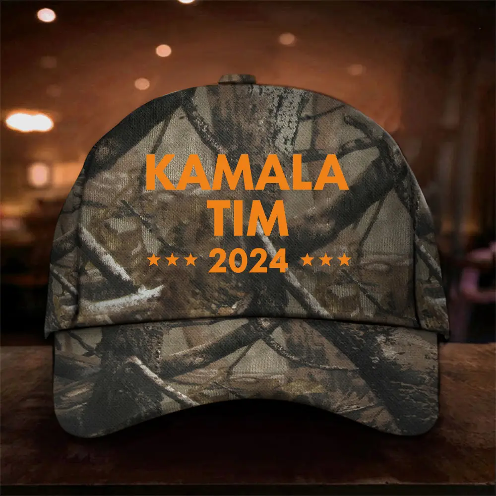 Kamala Tim 2024 Camo Hat Harris Walz Campaign Merch Gifts For Democrats