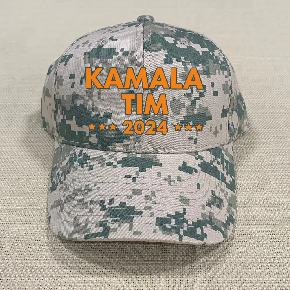 Kamala Tim 2024 Camouflage Hat Harris Walz 47 President Hat Gifts For Democrats