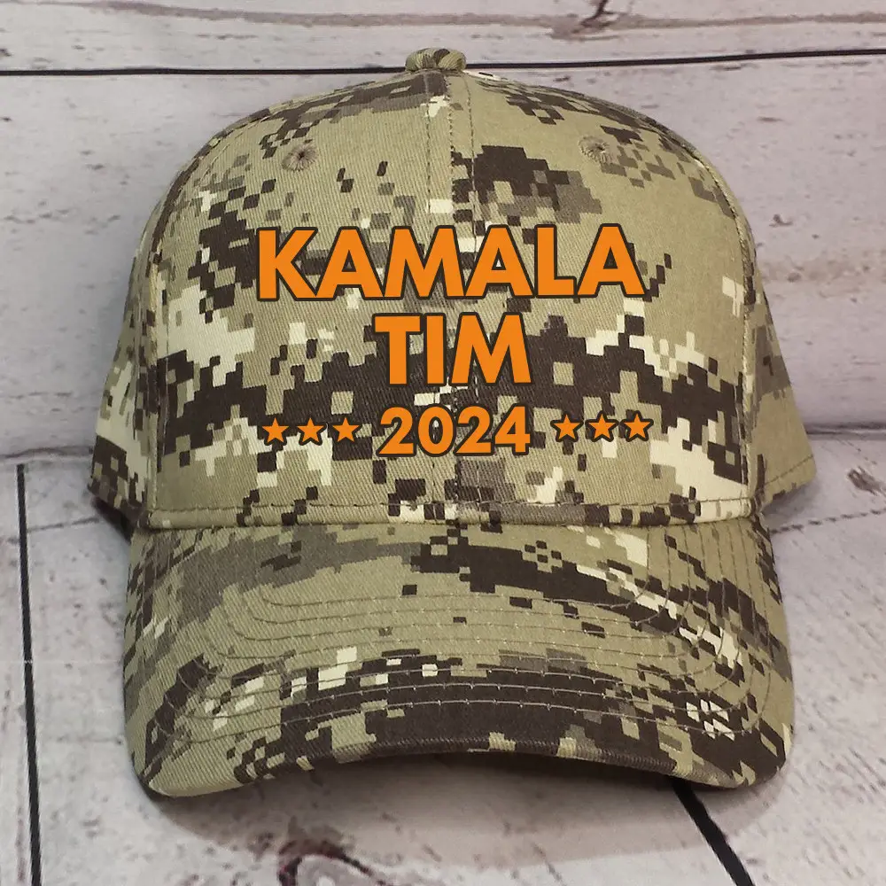 Kamala Tim 2024 Camouflage Hat Harris Walz 47 President Hat Gifts For Voters