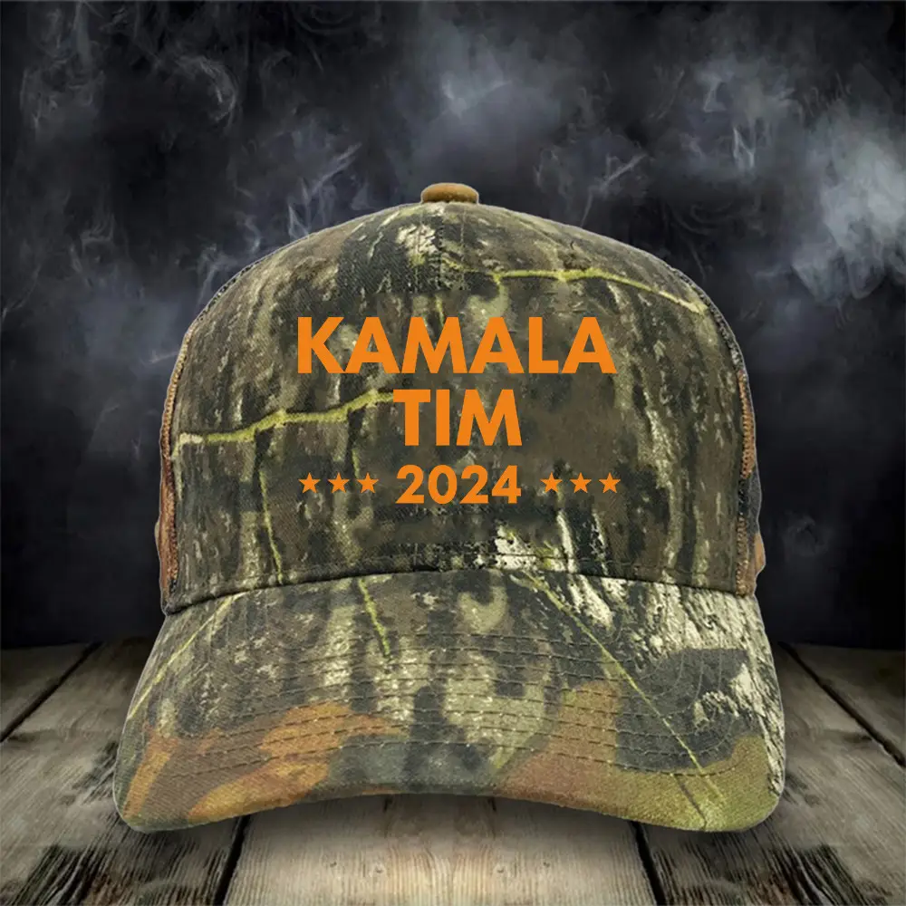 Kamala Tim 2024 Camouflage Hat Harris Walz President Campaign Hat Gifts For Him