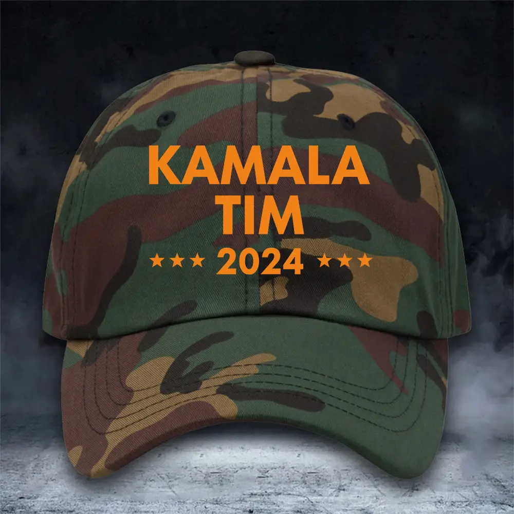 Kamala Tim 2024 Camouflage Hat Harris Walz President Elect Hat Gifts For Dad