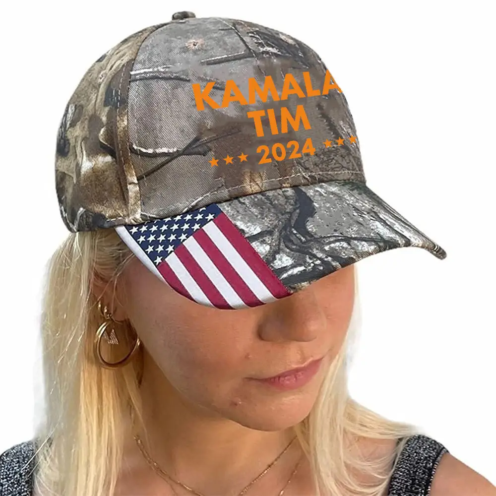 Kamala Tim 2024 Camouflage Hat President Harris Walz 47 Hat Gifts For Brother