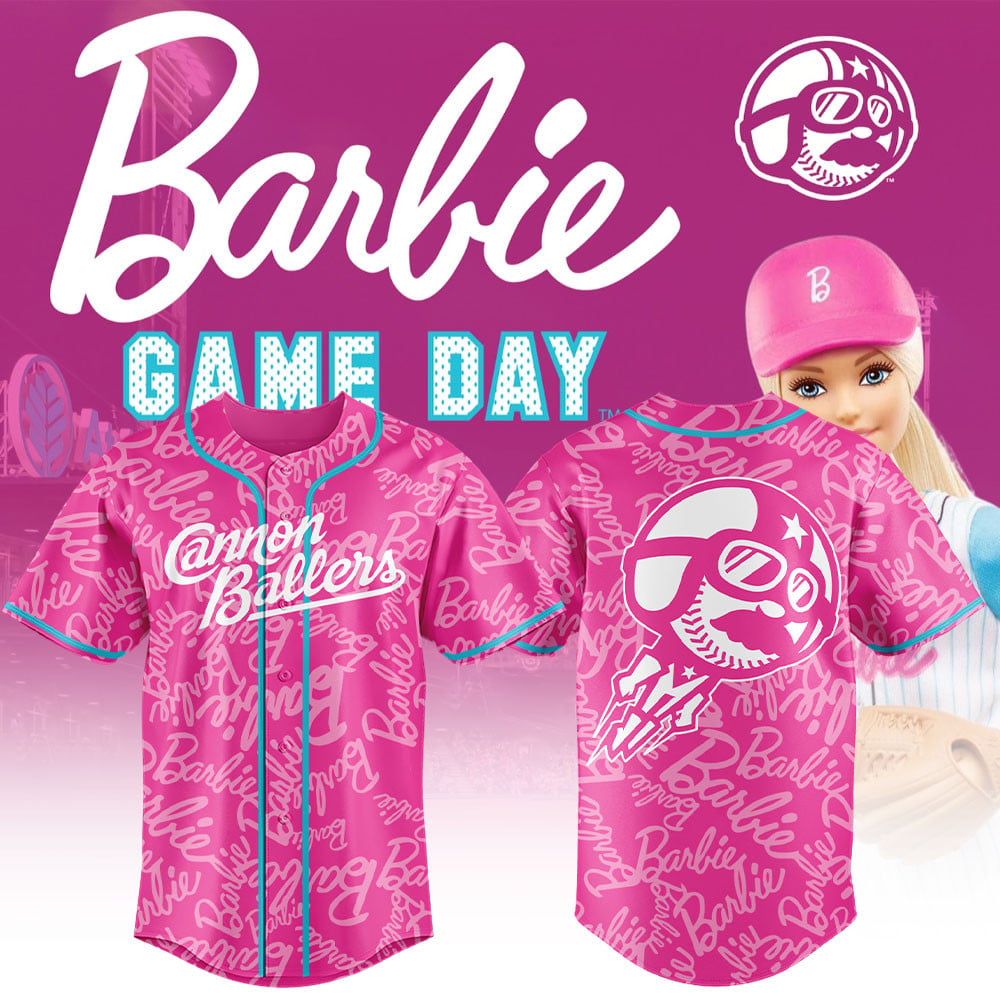 Kannapolis Cannon Ballers Barbie Game Day Jersey 2026 Cannon Ballers Merch Gifts For Besties