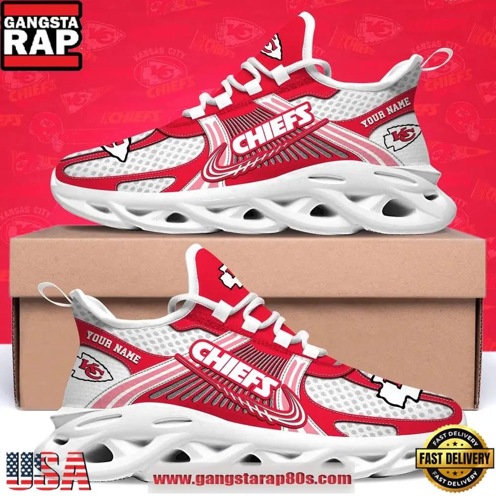 Kansas City Chiefs Custom Name Clunky Sneaker Max Soul Shoes Kansas City Chiefs Custom Name Clunky Sneaker Max Soul Shoes - Image 1