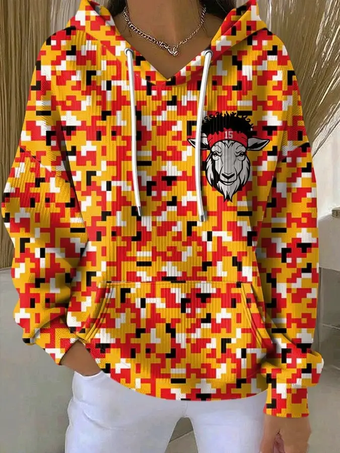 Kansas City Chiefs Goat Football Hoodie Game Day Clothing Fan Merch Gifts For Football Lovers