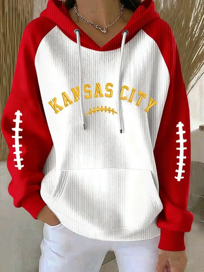 Kansas City Chiefs Hoodie Football Game Day Apparel Fan Merch KC Chiefs Gifts For Her