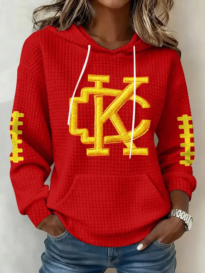 Kansas City Chiefs Hoodie Women's Red Game Day Outfits KC Chiefs Merch Football Fan Gifts