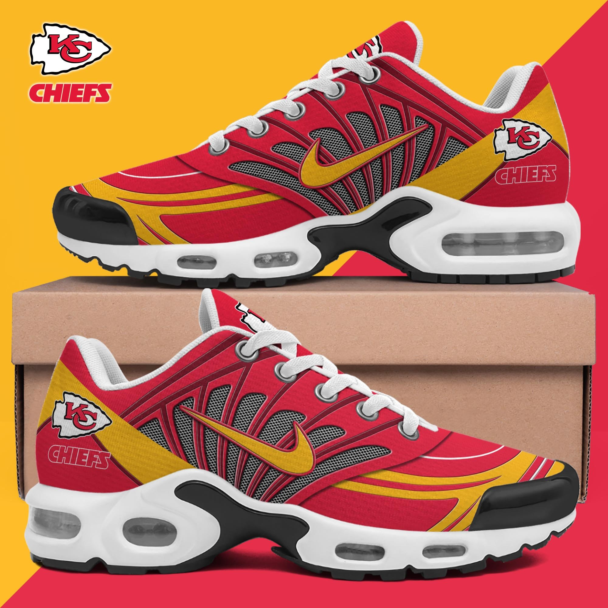 Kansas City Chiefs Shoes 2025 Version Custom Name 919
