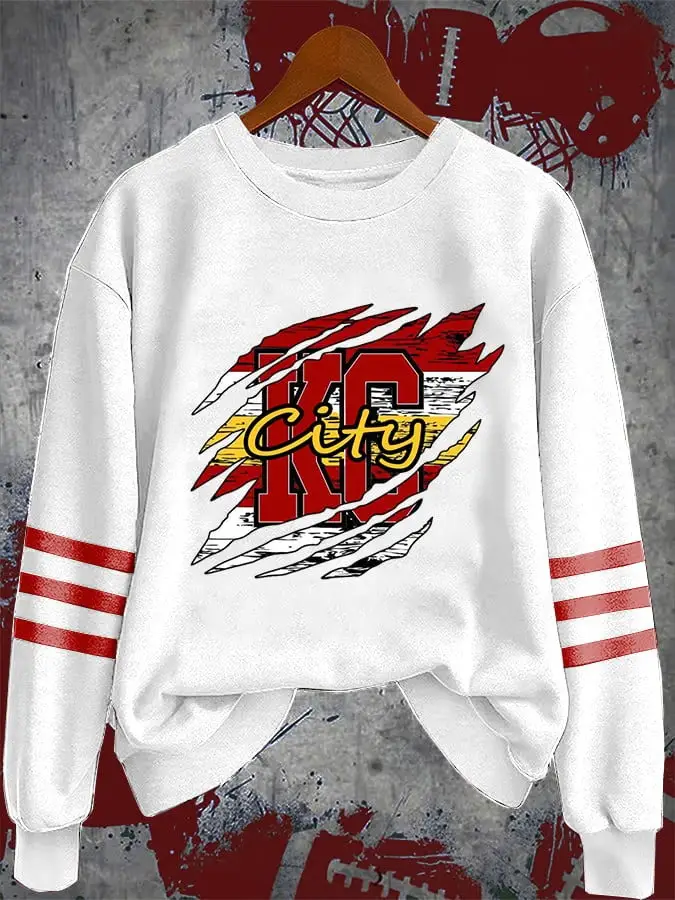 Kansas City Chiefs Sweatshirt Football Game Day Apparel Kansas City Chiefs Gifts For Her