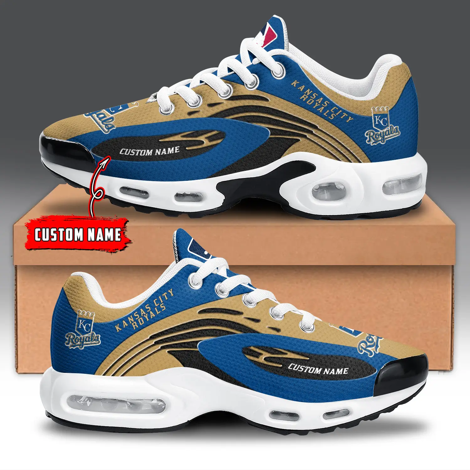 Kansas City Royals Air Max Plus Shoes Sneakers For Men And Women Kansas City Royals Air Max Plus Shoes Sneakers For Men And Women - Image 1