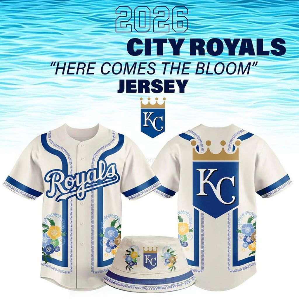 Kansas City Royals Here Comes The Bloom Hawaiian 2026 Baseball Jersey KC Royals Merch