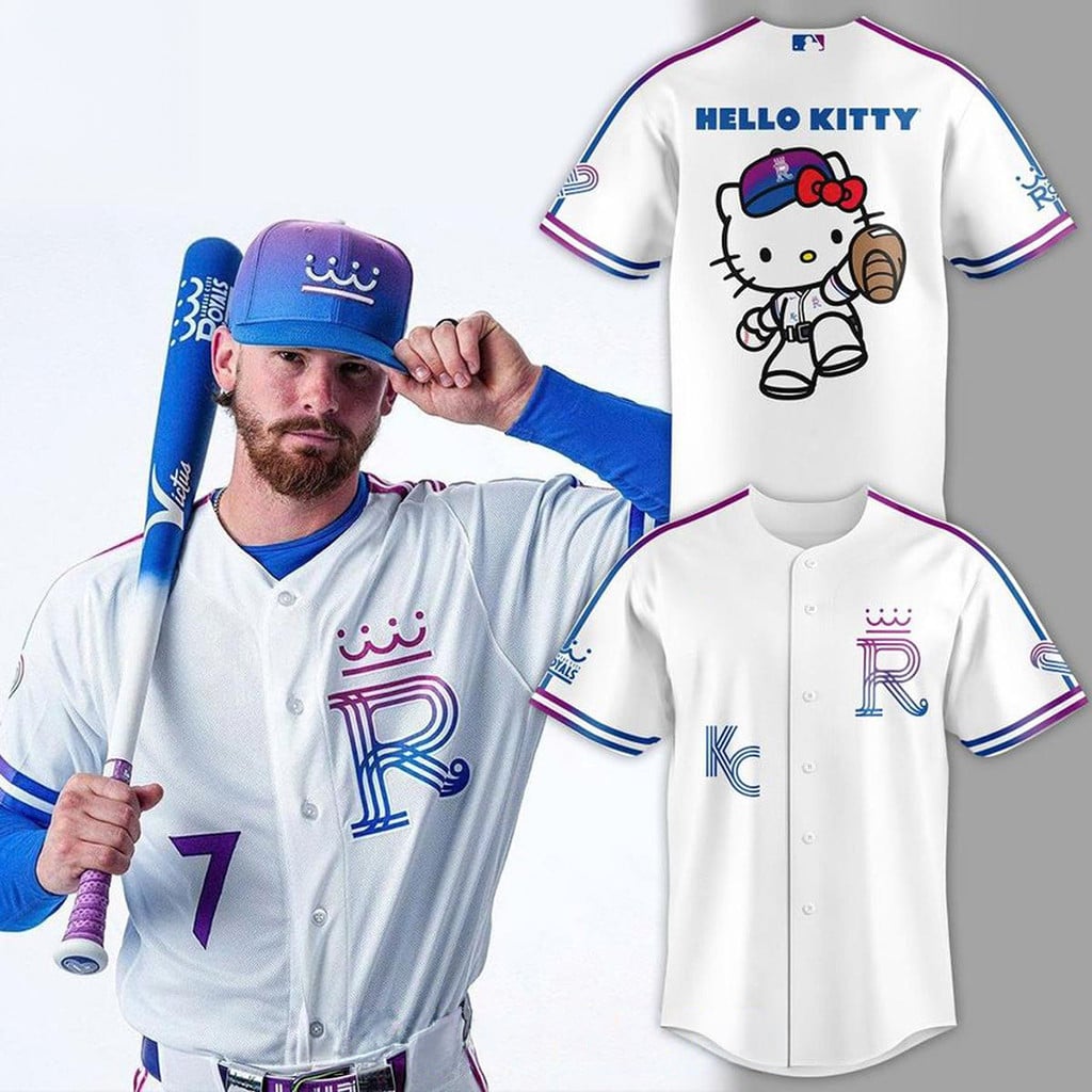 Kansas City Royals x Hello Kitty x City Connect Night 2026 Baseball Jersey Royals Merch Gifts