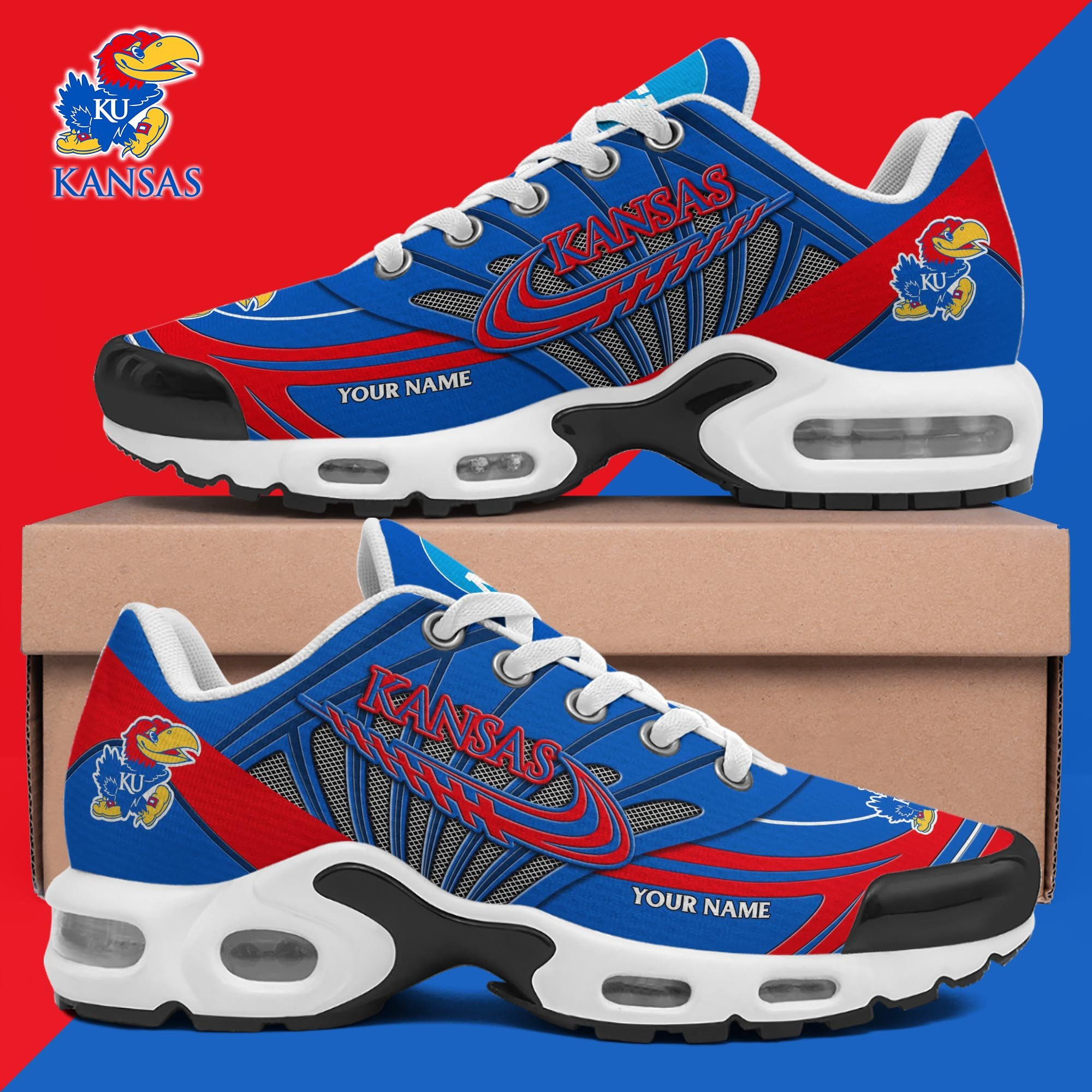Kansas Jayhawks Shoes 2025 Version Custom Your Name