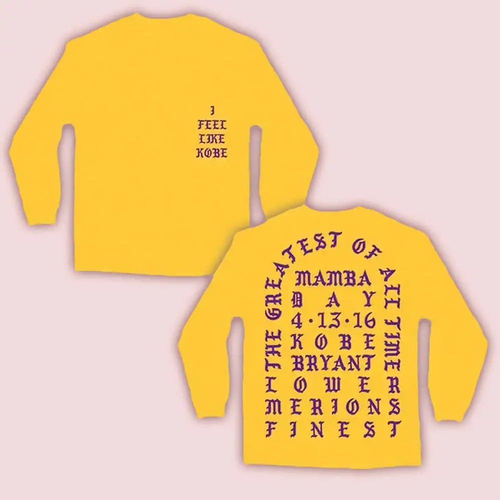 Kanye West Kobe Merch Bryant I Feel Like Kobe Mamba Day 10 Years Long Sleeve Shirt