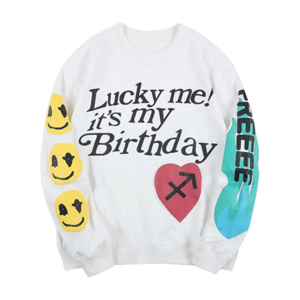Kanye West Merch Lucky Me It's My Birthday Sweatshirt Gifts For Rapper Fans Kanye West Merch Lucky Me It's My Birthday Sweatshirt Gifts For Rapper Fans - Image 1