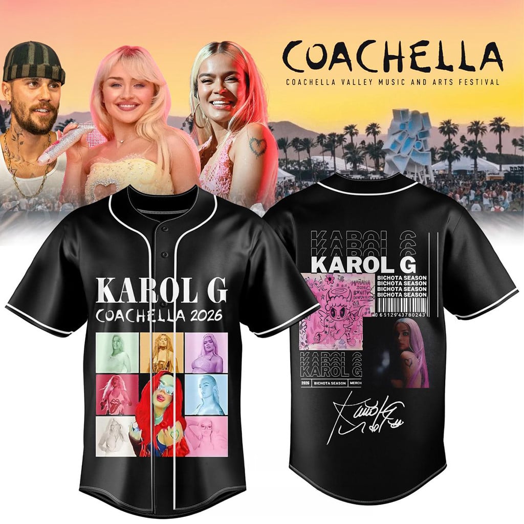 Karol G Coachella Festival 2026 Jersey Karol G Merch Music Related Gifts For Guys
