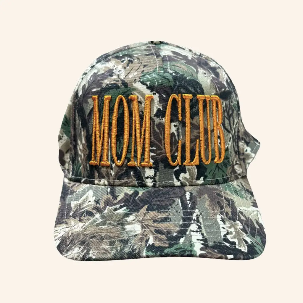 Karrie Locher Merch MOM CLUB Camo Hat Embroidered Gifts For Mother -WearandDecor