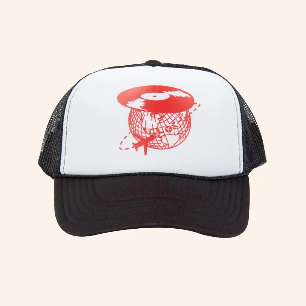 Kaskade Merch Destinations Red Trucker Hat Gifts For Husband -WearandDecor