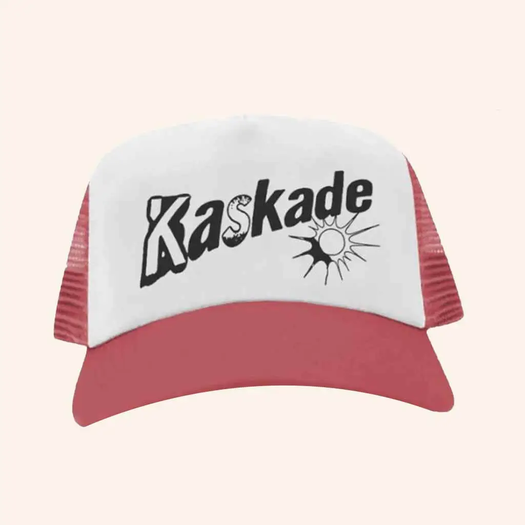 Kaskade Merch Sunsoaked Red Trucker Hat Gifts For DJ Fans -WearandDecor