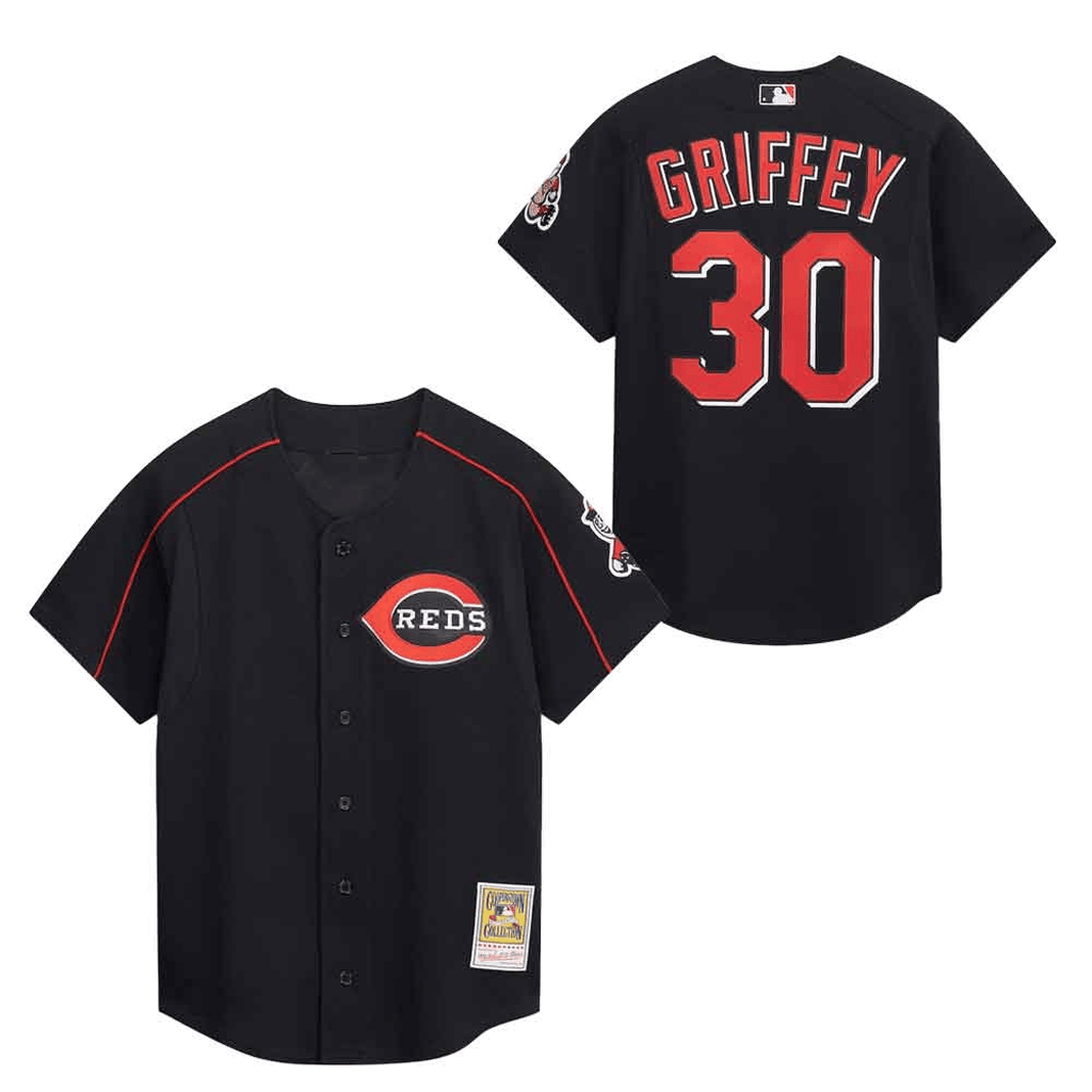 Ken Griffey Jr Cincinnati Reds Mitchell And Ness Cooperstown Collection Baseball Jersey