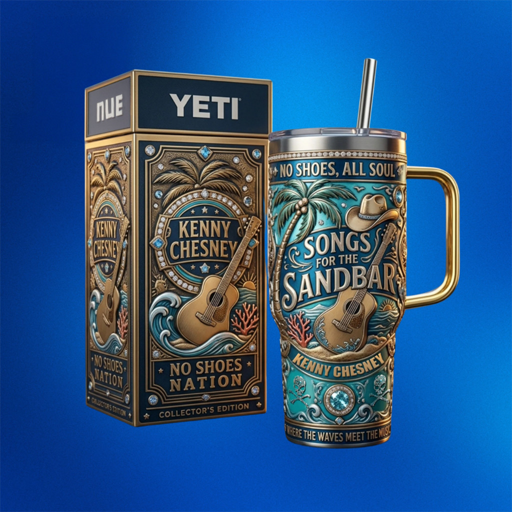 Kenny Chesney Songs For The Sandbar Yeti Tumbler No Shoes Nation Cup Kenny Chesney Merch Kenny Chesney Songs For The Sandbar Yeti Tumbler No Shoes Nation Cup Kenny Chesney Merch - Image 1