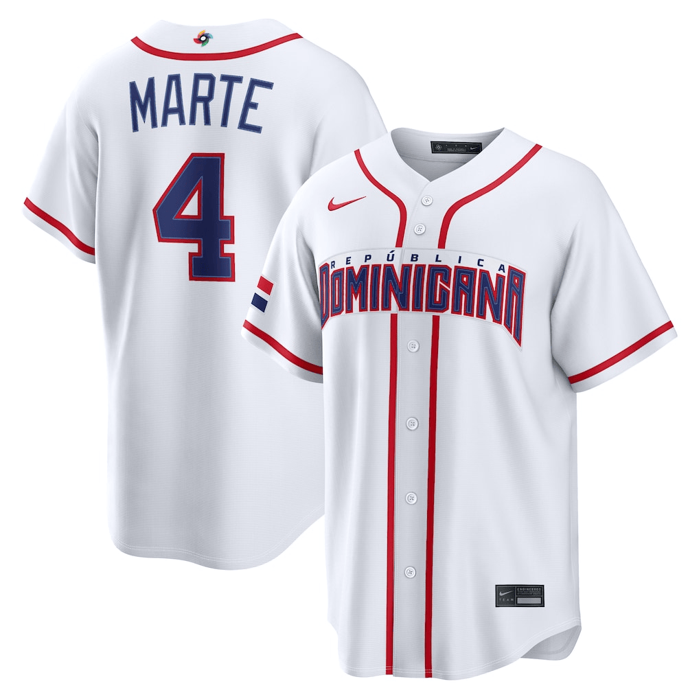 Ketel Marte #4 Dominican Republic 2026 WBC Home Stadium Jersey World Baseball Classic Merch