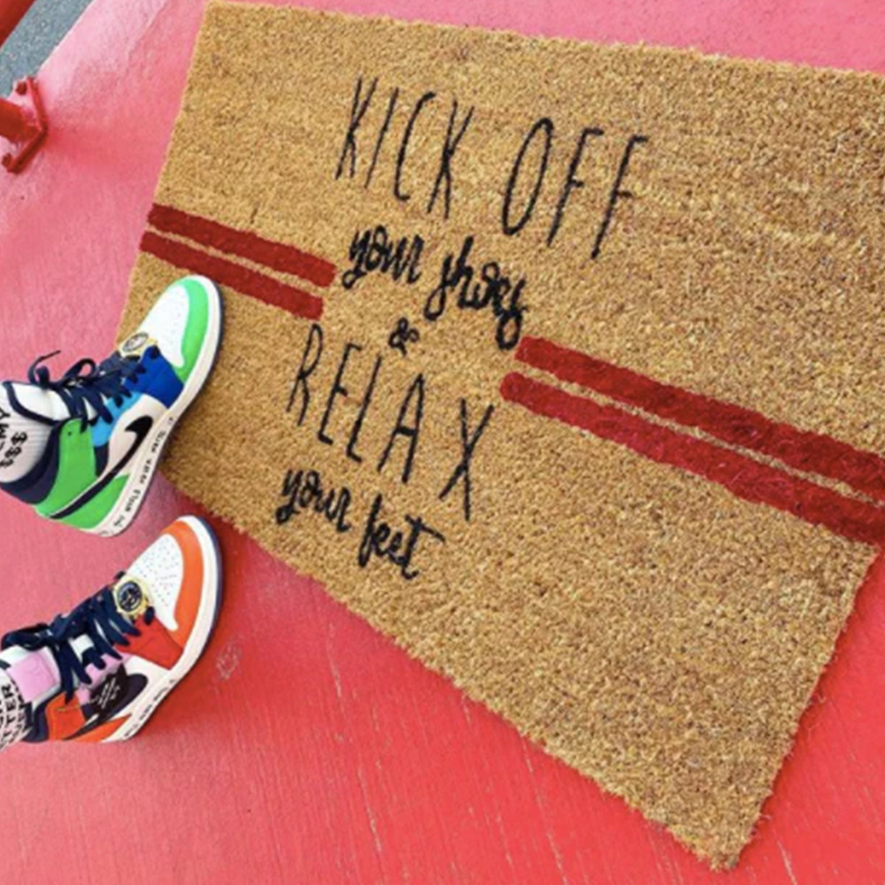 Kick Off Your Shoes And Relax Your Feet Doormat Funny Doormat Sayings Home Decor