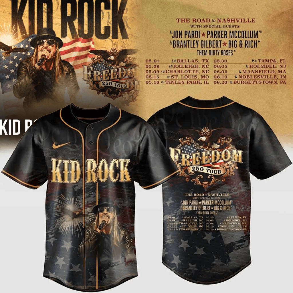 Kid Rock 250 Years In The Making Black Jersey Kid Rock Merch Birthday Gift For Dad