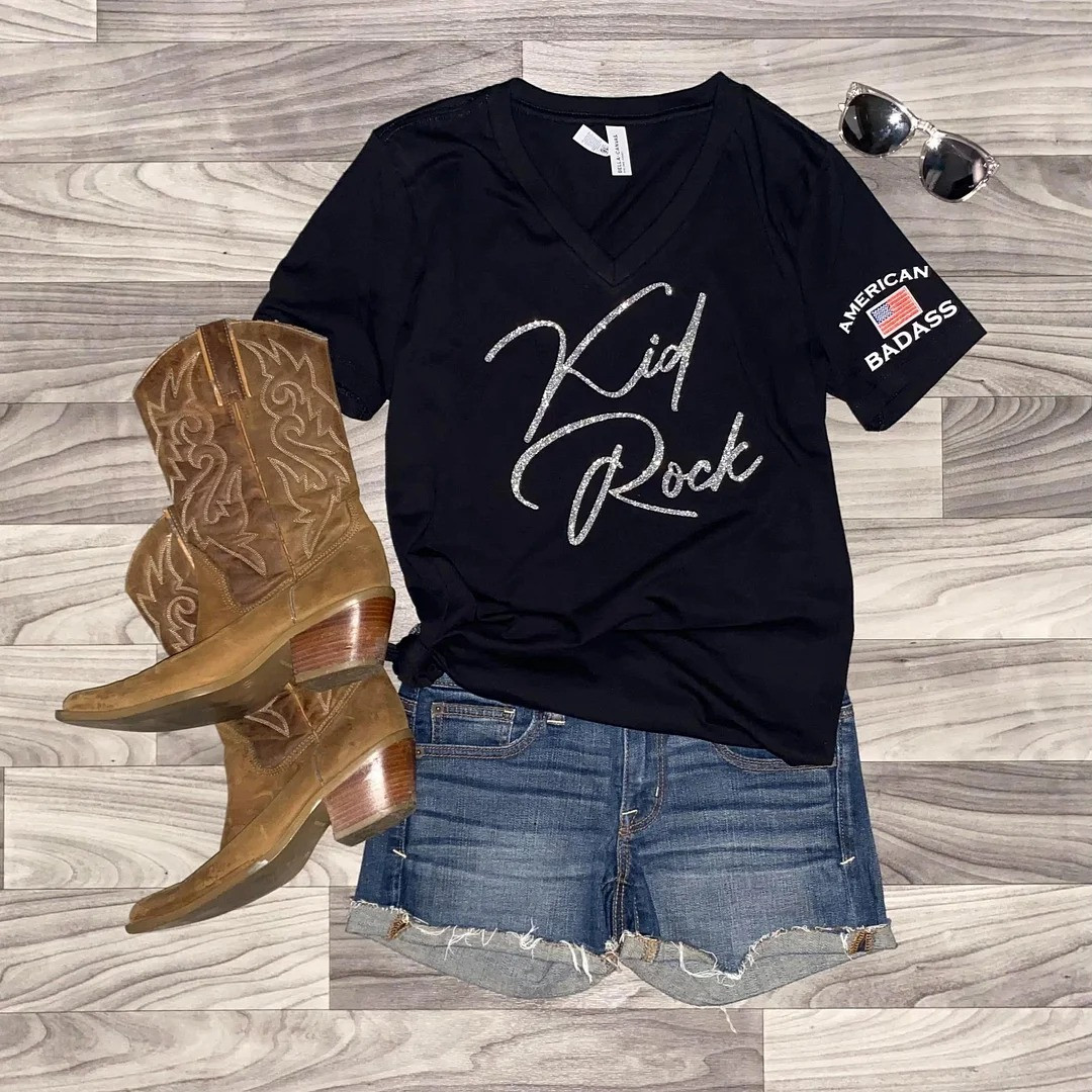 Kid Rock Freedom 250 Tour American Badass Shirt American Flag Graphic Gift Ideas
