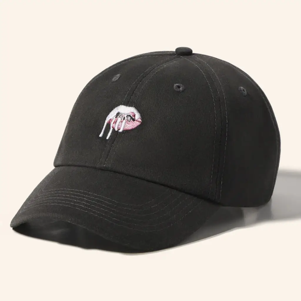 King Kylie Merch Lips Logo Embroidered Hat Christmas Gifts For Sister -WearandDecor King Kylie Merch Lips Logo Embroidered Hat Christmas Gifts For Sister -WearandDecor - Image 1