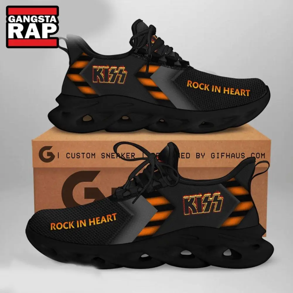 Kiss Band Rock In Heart Air Max Shoes Air Cushion Sneakers
