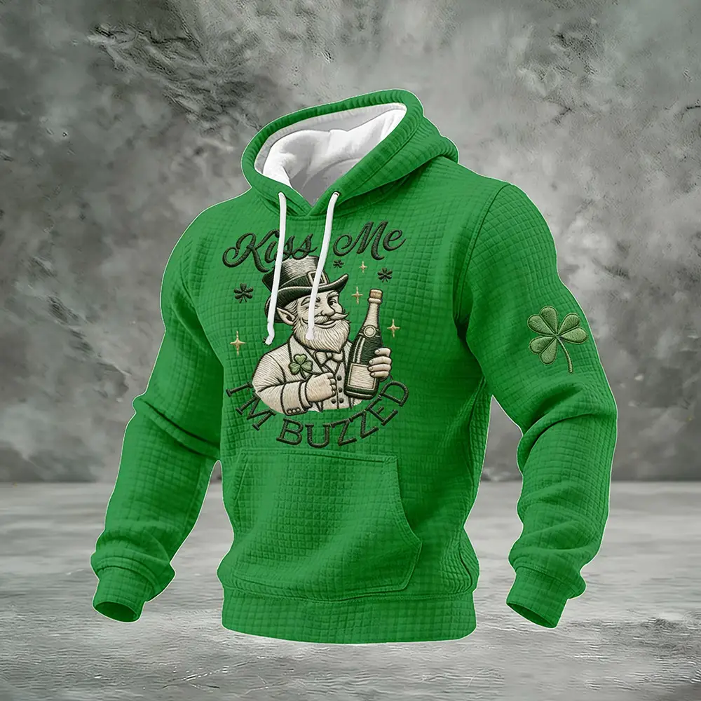 Kiss Me I'm Buzzed St Patrick's Day Hoodie Saint Patrick's Day 2026 Hooded Sweatshirt Best Gift Kiss Me I'm Buzzed St Patrick's Day Hoodie Saint Patrick's Day 2026 Hooded Sweatshirt Best Gift - Image 1