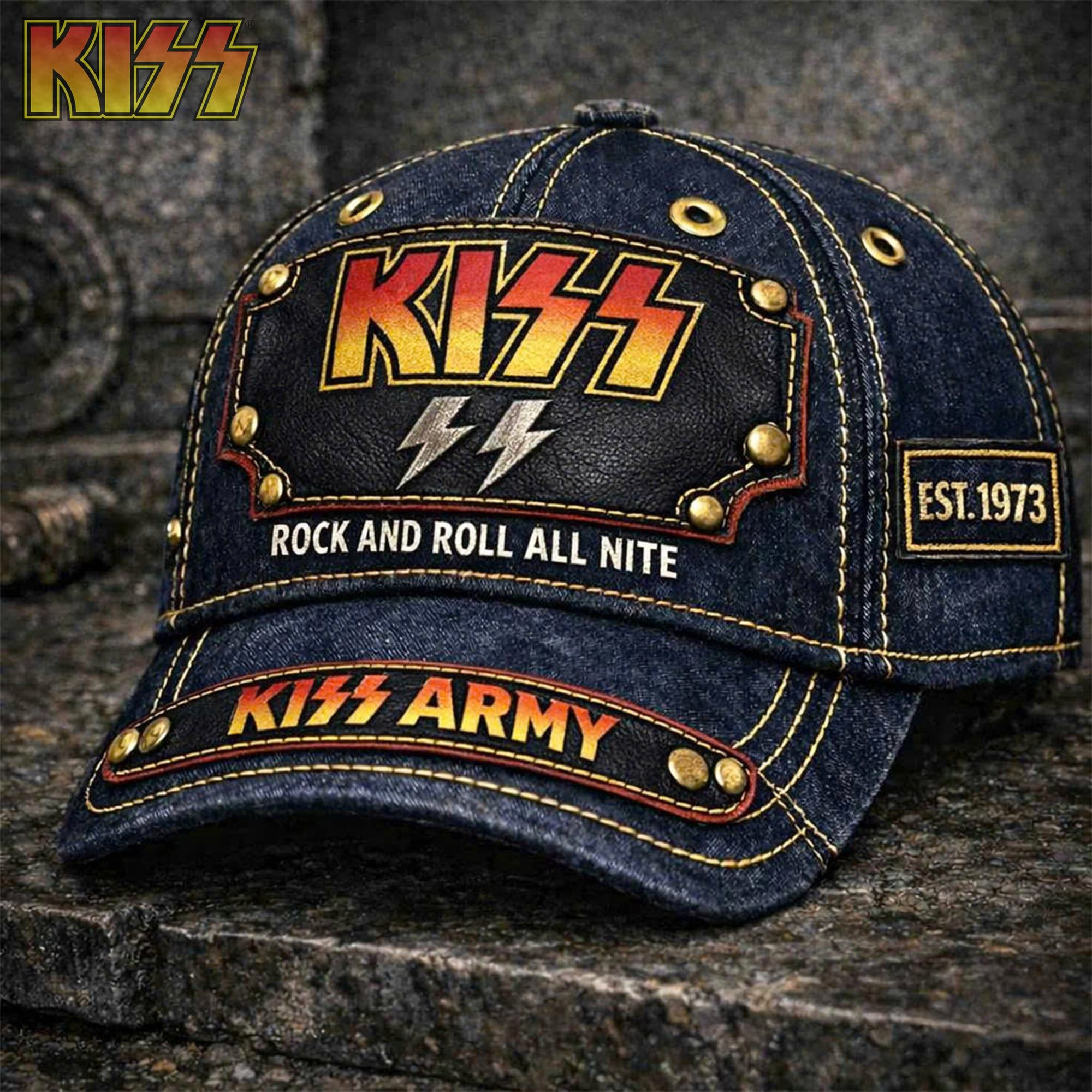 Kiss Merch Dad Hat Rock And Roll All Nite Kiss Army Baseball Cap K-Pop Fan Gift