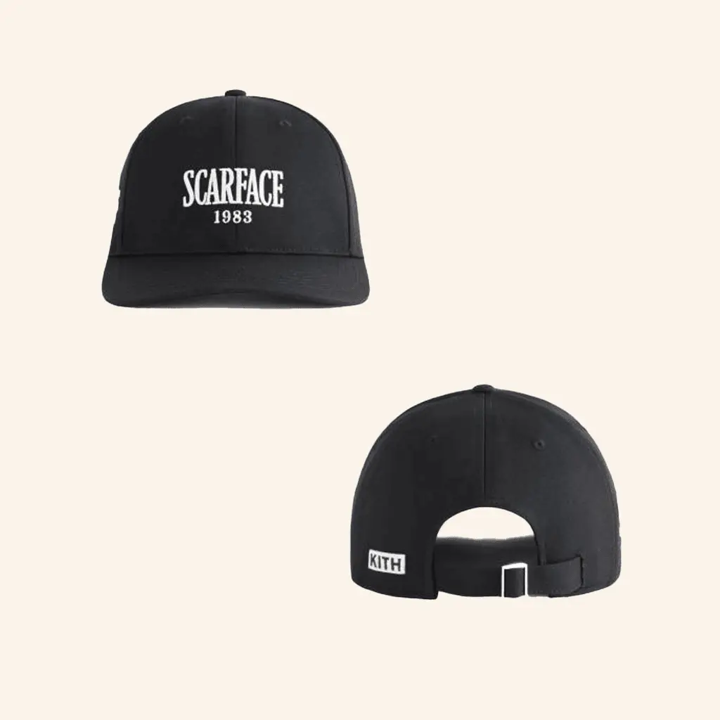 Kith Merch Kith For Scarface Twill Aaron Cap Embroidered Gifts For Dad -WearandDecor