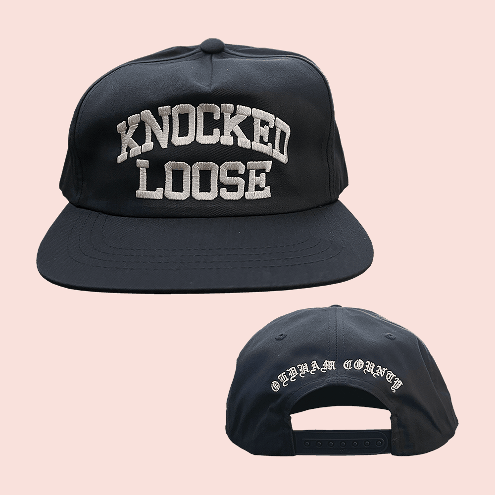 Knocked Loose Merch Varsity Arch Snapback Hat Embroidered Gifts For Music Lovers Knocked Loose Merch Varsity Arch Snapback Hat Embroidered Gifts For Music Lovers - Image 1