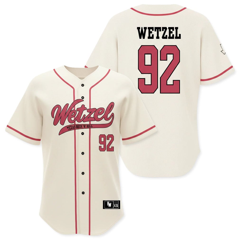 Koe Wetzel Merch 2026 Wetzel 92 Texas Rock N Roll Jersey Presents For Music Lovers