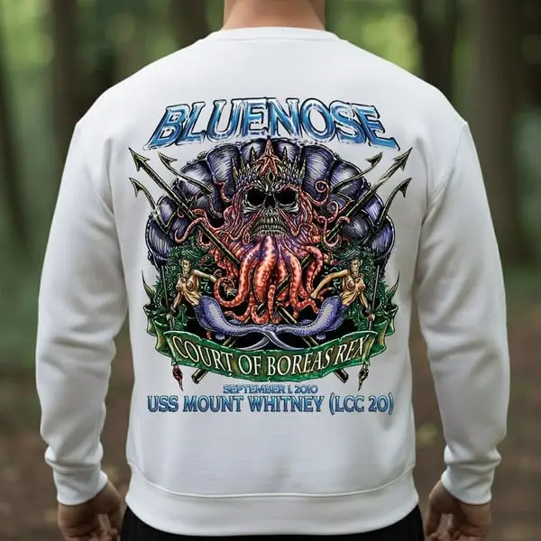 Kraken Bluenose US Veteran Sweatshirt Court Of Boreas Rex USS Mount Whitney Military Clothes Gifts