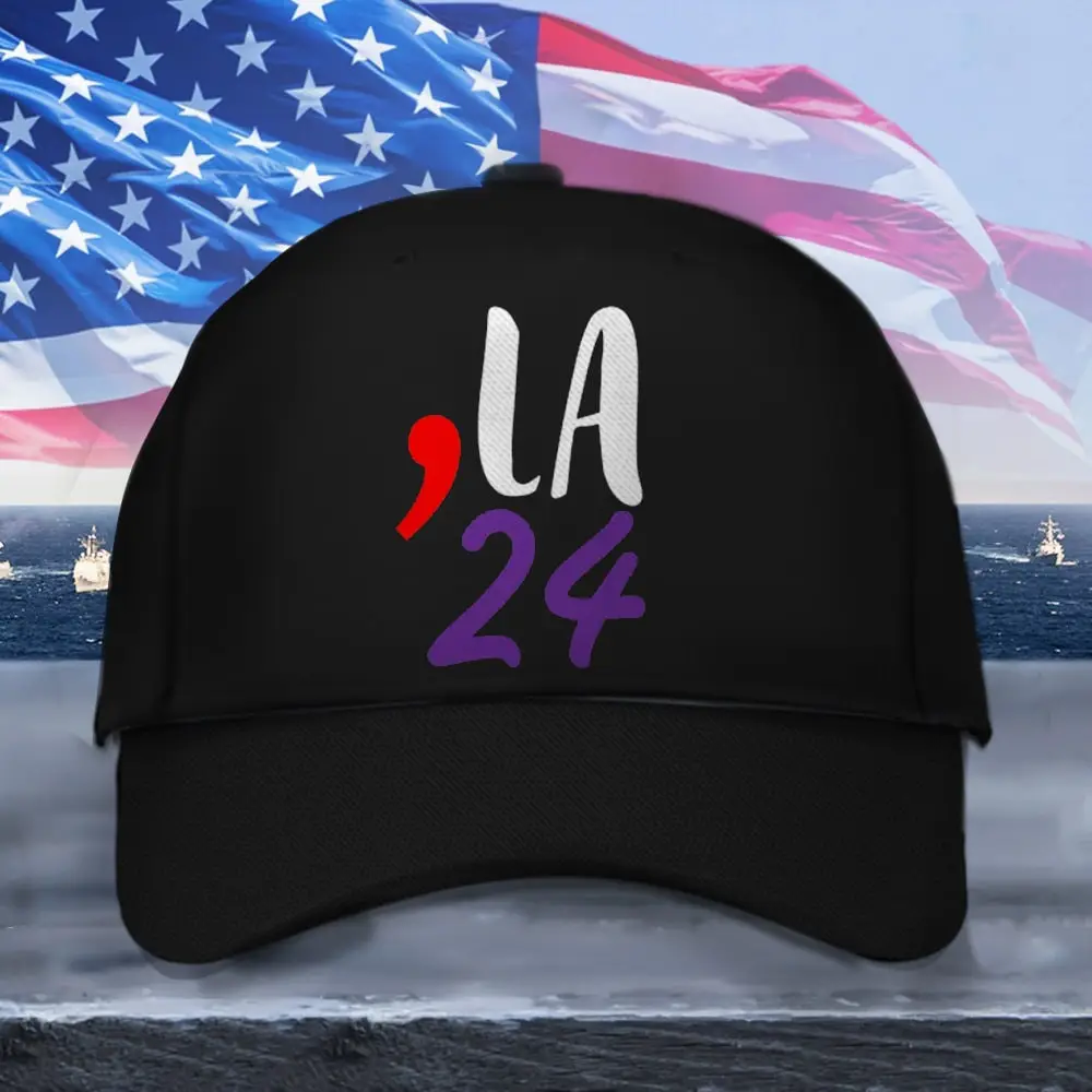 ,La Comma La 2024 Hat Vote Harris Walz For President VP Cap Gifts For Supporters ,La Comma La 2024 Hat Vote Harris Walz For President VP Cap Gifts For Supporters - Image 1