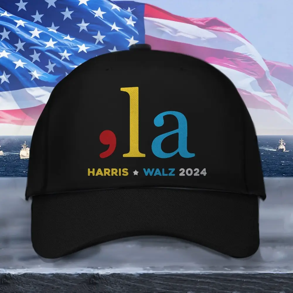 ,La Comma La Harris Walz 2024 Hat Vote Harris Walz For President VP Cap