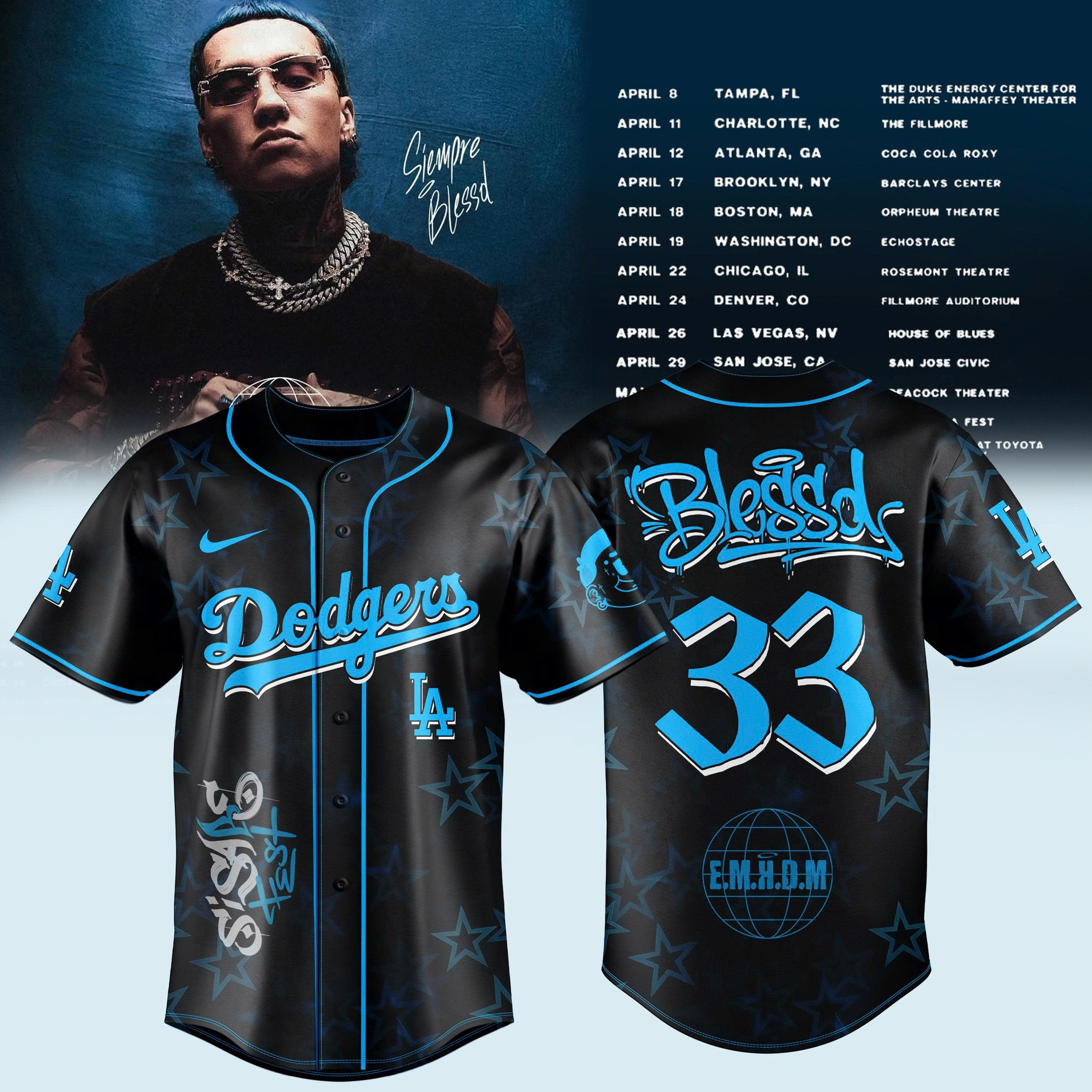 La Dodgers El Trap De Kolombia Merch Usa Tour 2026 X Mlb Edition Jersey Gift Ideas For Him La Dodgers El Trap De Kolombia Merch Usa Tour 2026 X Mlb Edition Jersey Gift Ideas For Him - Image 1