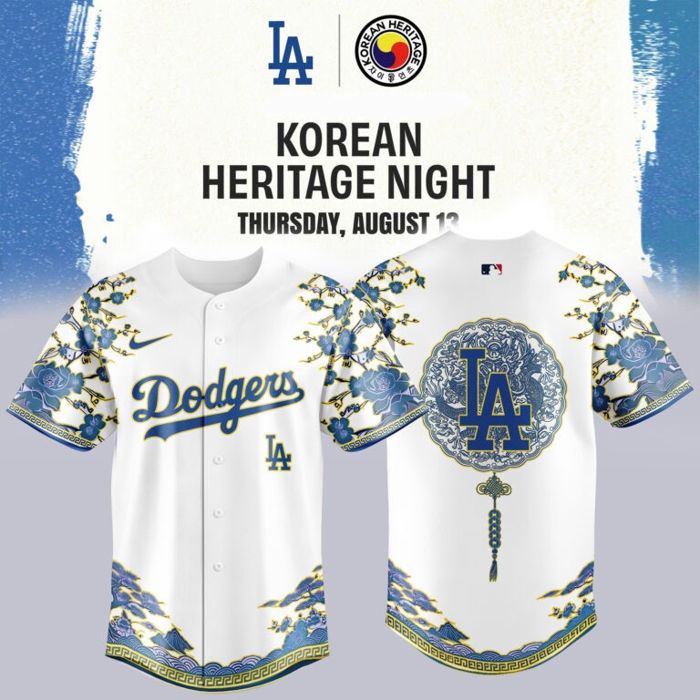 LA Dodgers Korean Heritage Jersey T-Shirt Night X MLB 2026 Merch Gift For Game Day