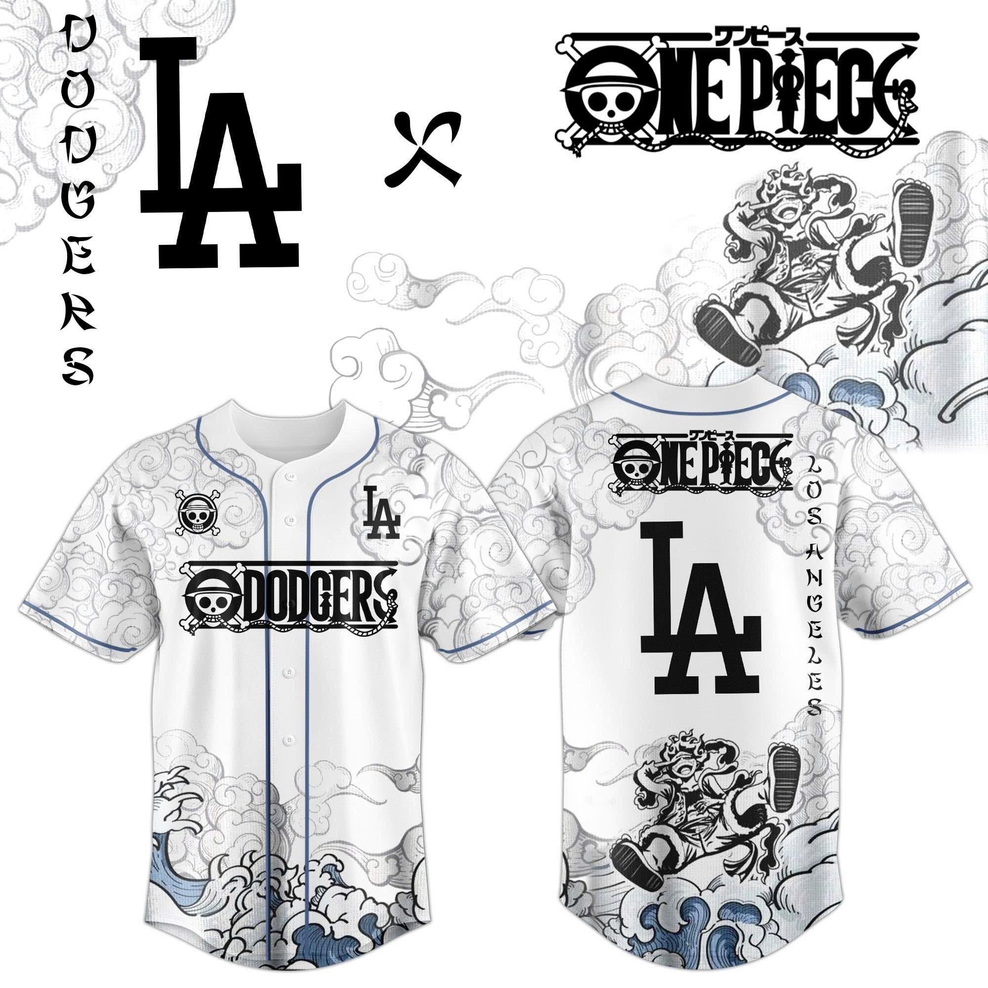 LA Dodgers Luffy Gear 5 Jersey LA Dodgers One Piece Merch Gift For Sports Lover