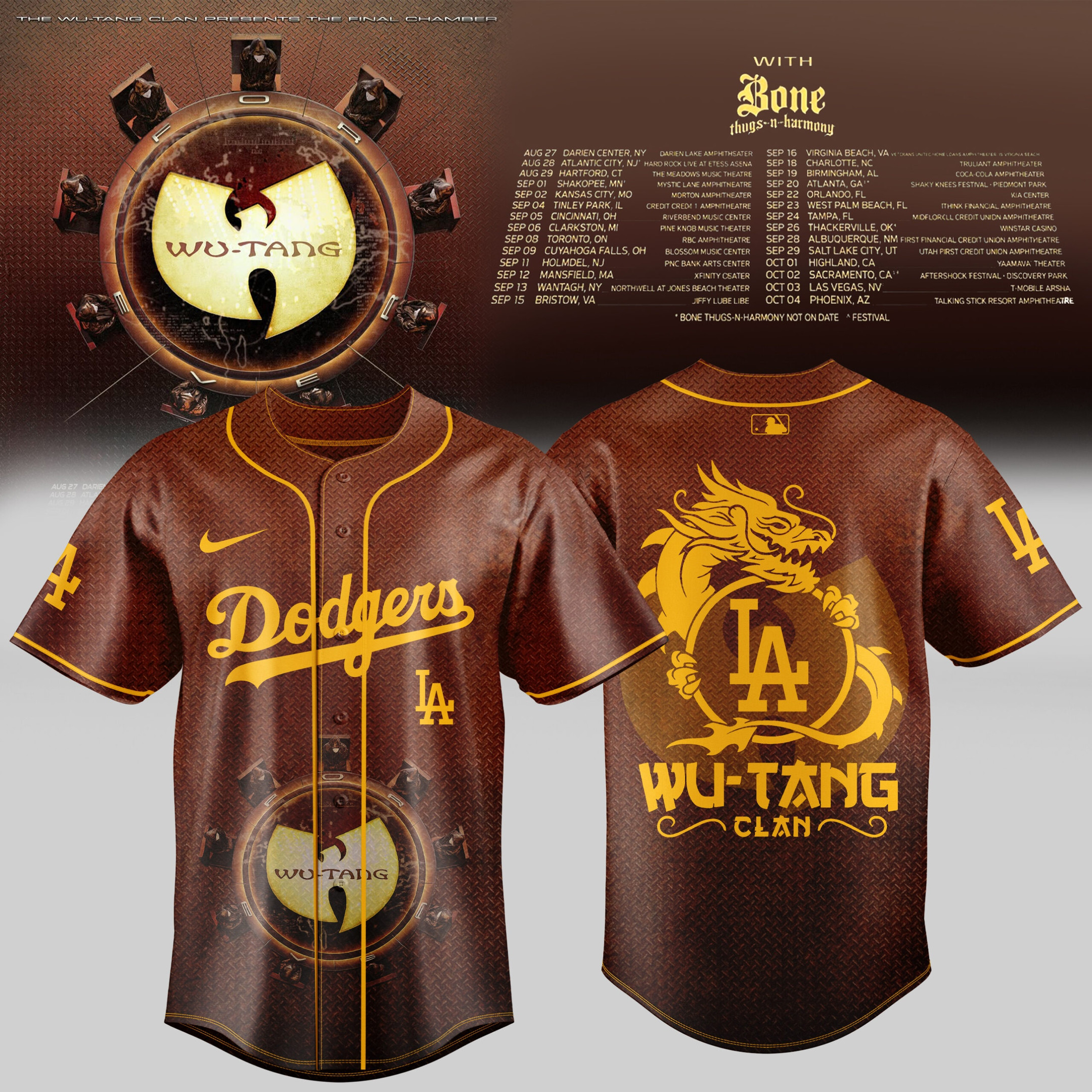LA Dodgers MLB X The Final Chamber Merch US Tour 2026 Baseball Jersey Gift For Him
