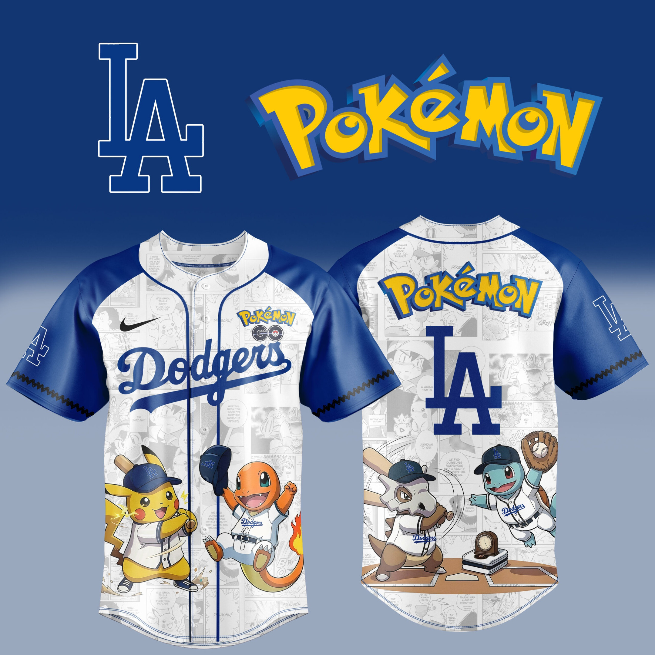 LA Dodgers Pok Mon X MLB 2026 Jersey Dodgers Pokemon Go Merch Gift For Game Day Mom