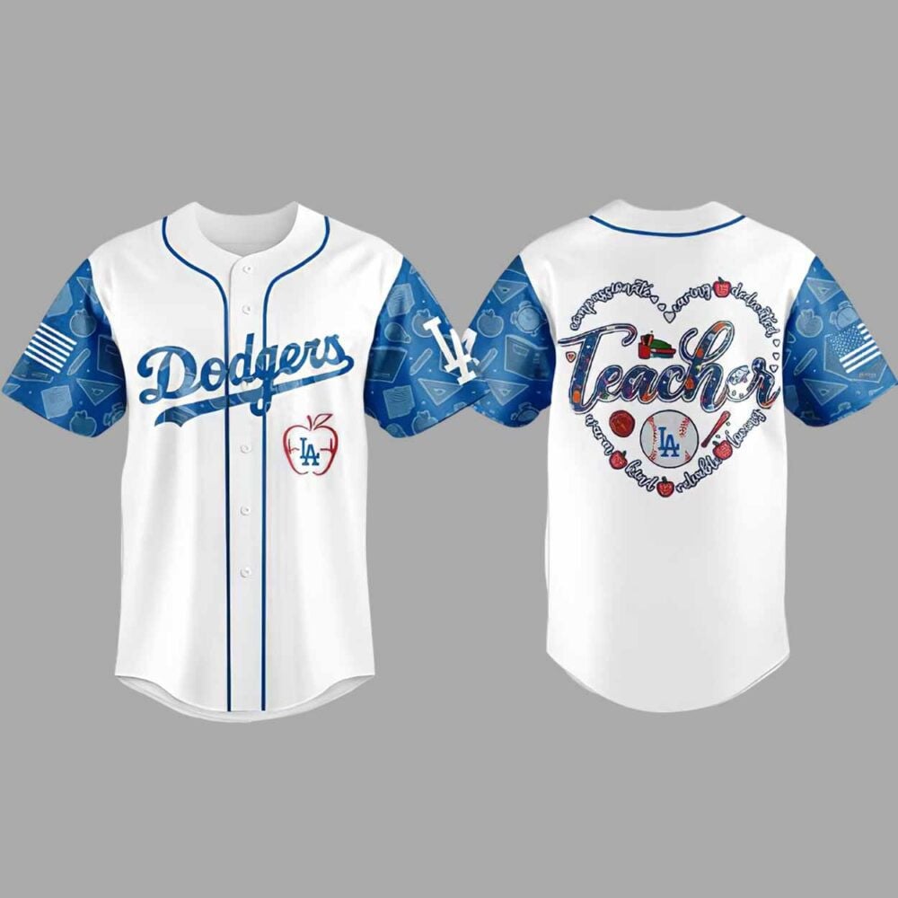 LA Dodgers Teacher Night 2026 Baseball Jersey Dodgers Merch Gifts For Baseball Fans