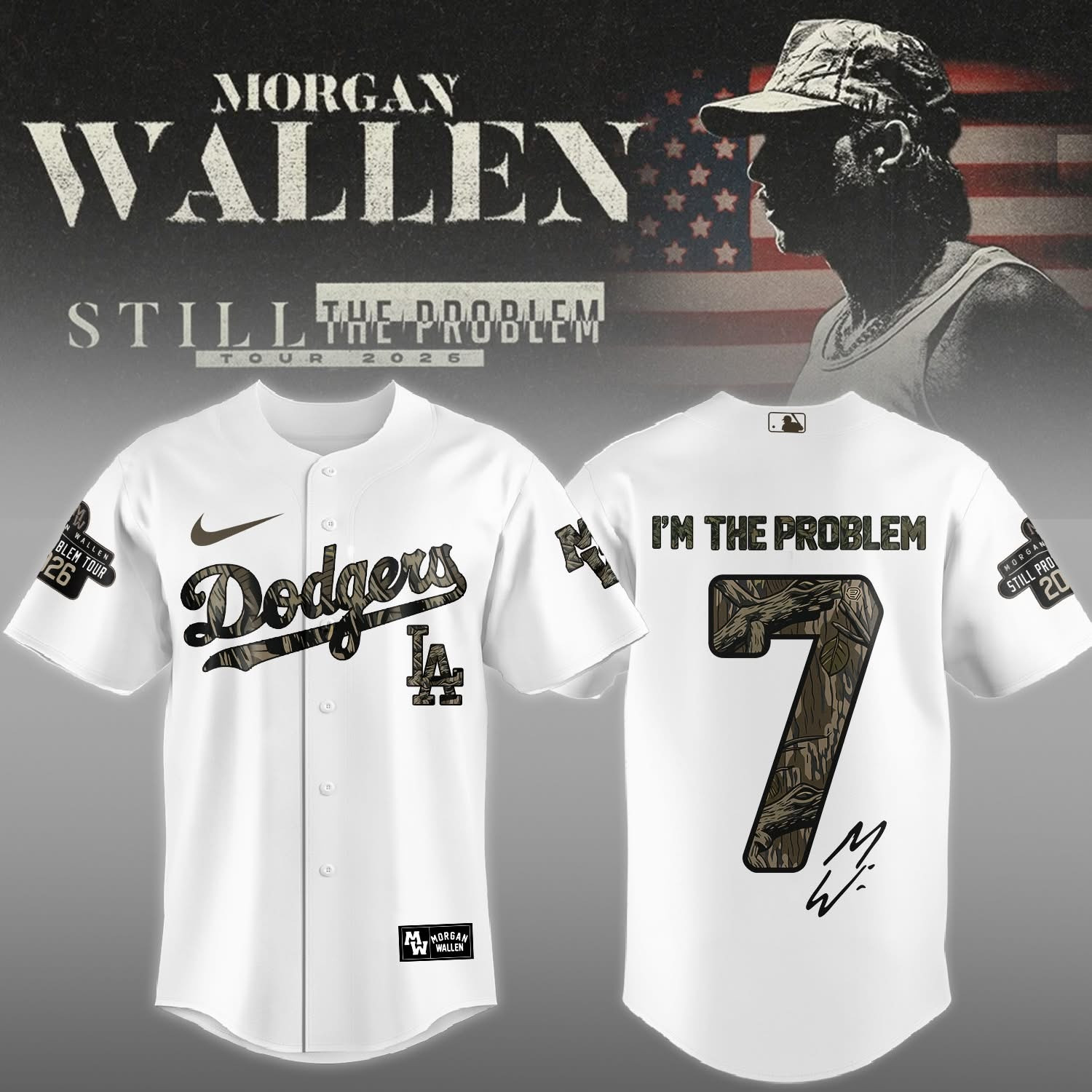 LA Dodgers X Morgan Jersey Wallen Still The Problem Tour 2026 Merch Music Lover Gift