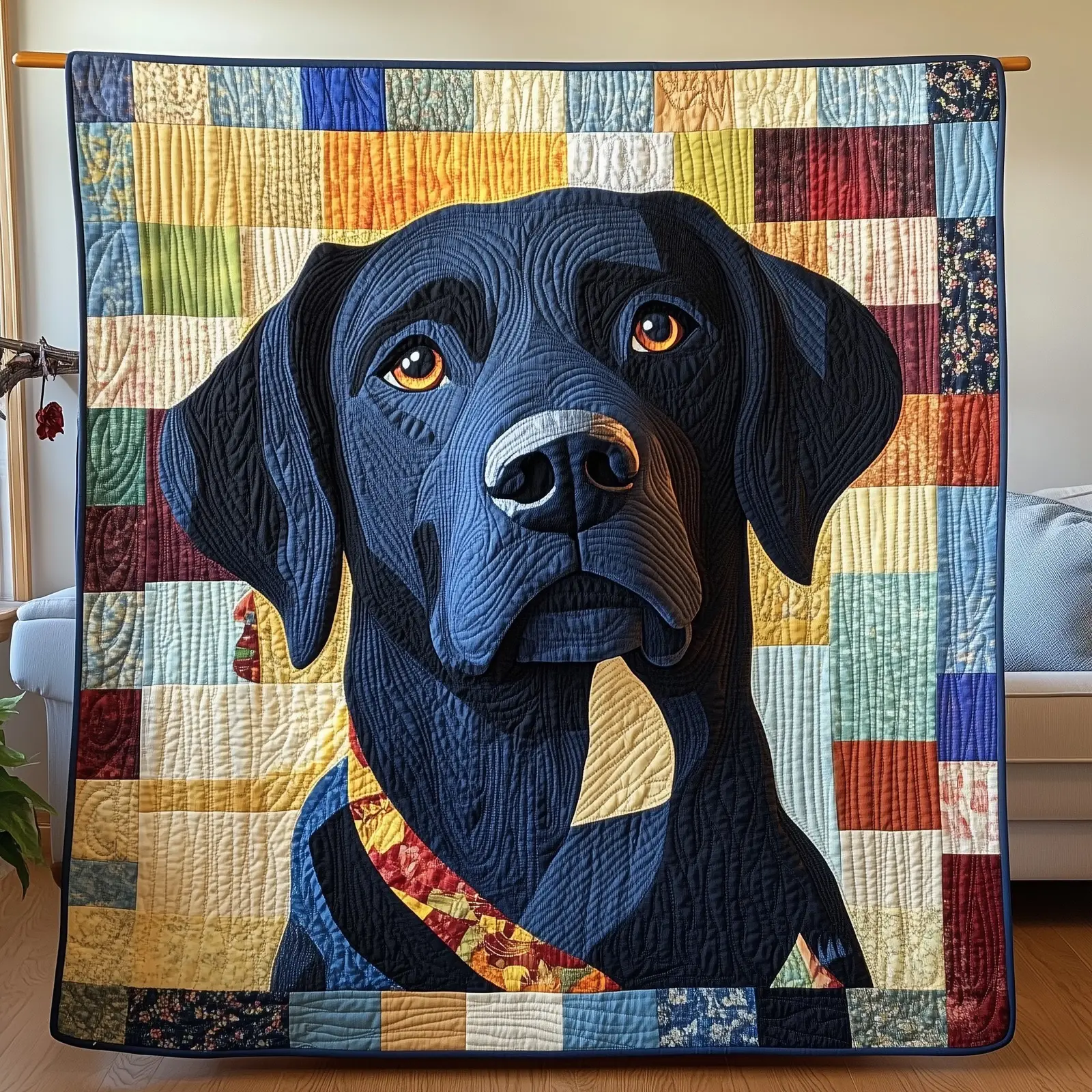 Lab Snuggles Quilted Blanket Perfect For Pet Snuggle Time Black Labrador Gifts For Dog Lovers Lab Snuggles Quilted Blanket Perfect For Pet Snuggle Time Black Labrador Gifts For Dog Lovers - Image 1