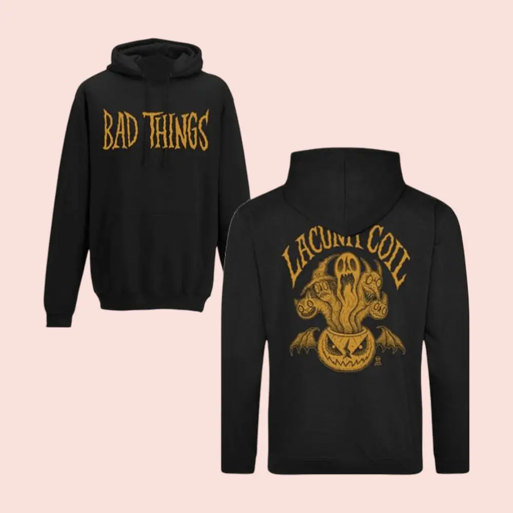 Lacuna Coil Bad Things Hoodie Rock Band Pullover Gift Ideas For Metal Fans