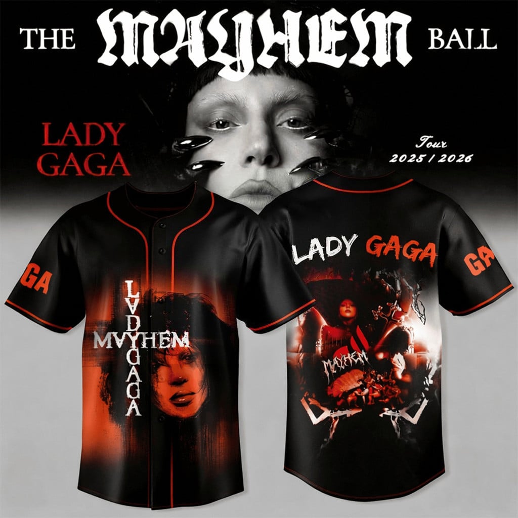 Lady Gaga The MAYHEM Ball Tour 2025 2026 Baseball Jersey Lady Gaga Merch Gift For Fans